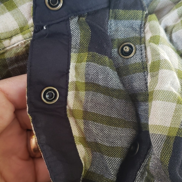 NWT Free People Pacific Dawn Plaid Shirt Black - Picture 10 of 11